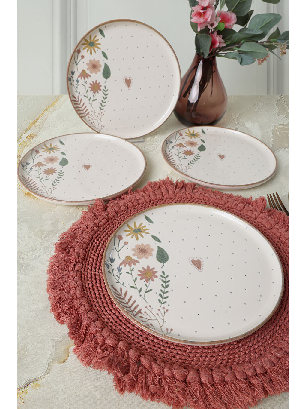 Karışık Soft Bloom Nordic Pasta Tabağı 22 Cm 4 Adet-2