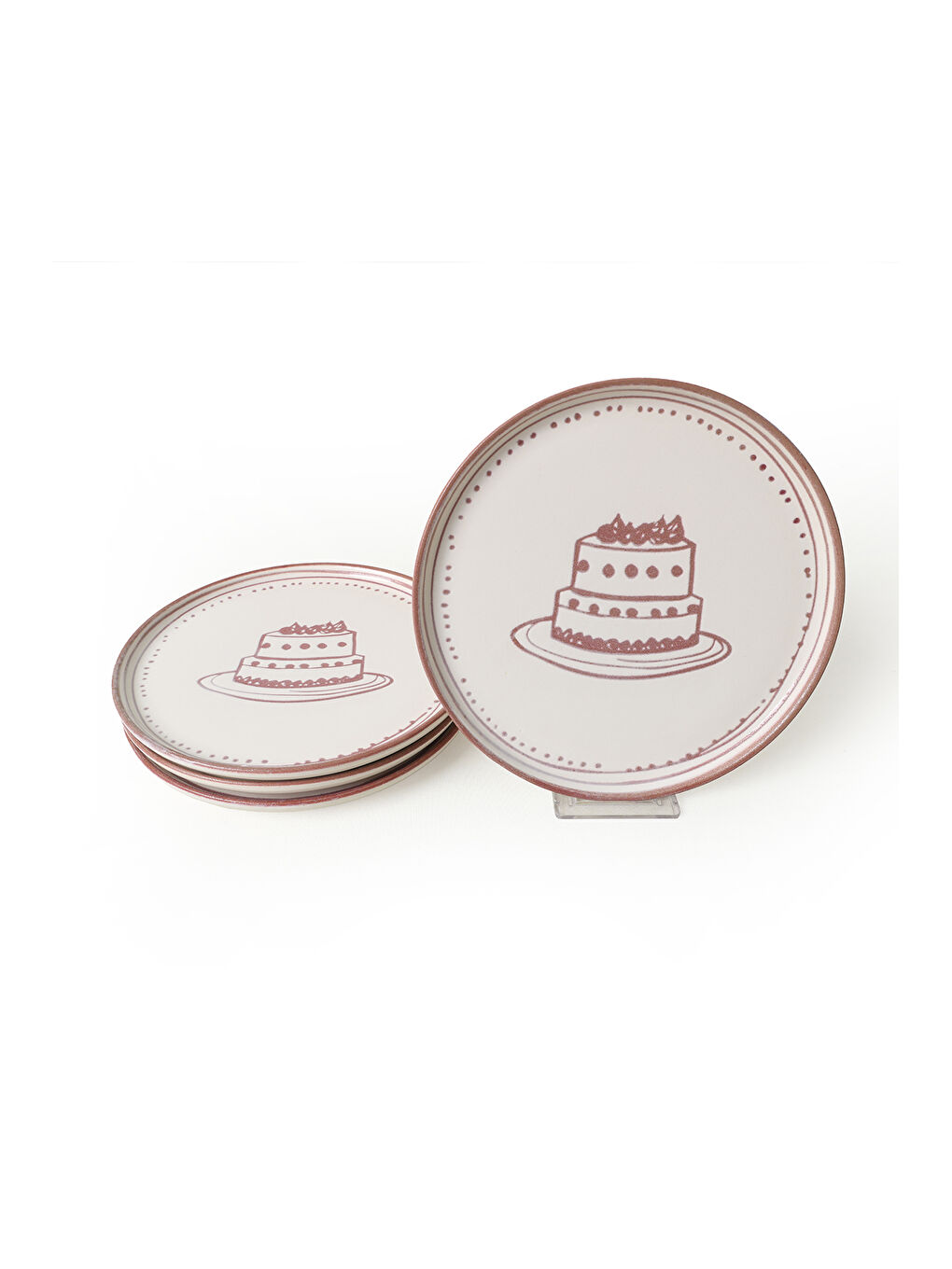Karışık Pink Cake Nordic Pasta Tabağı 22 Cm 4 Adet-3