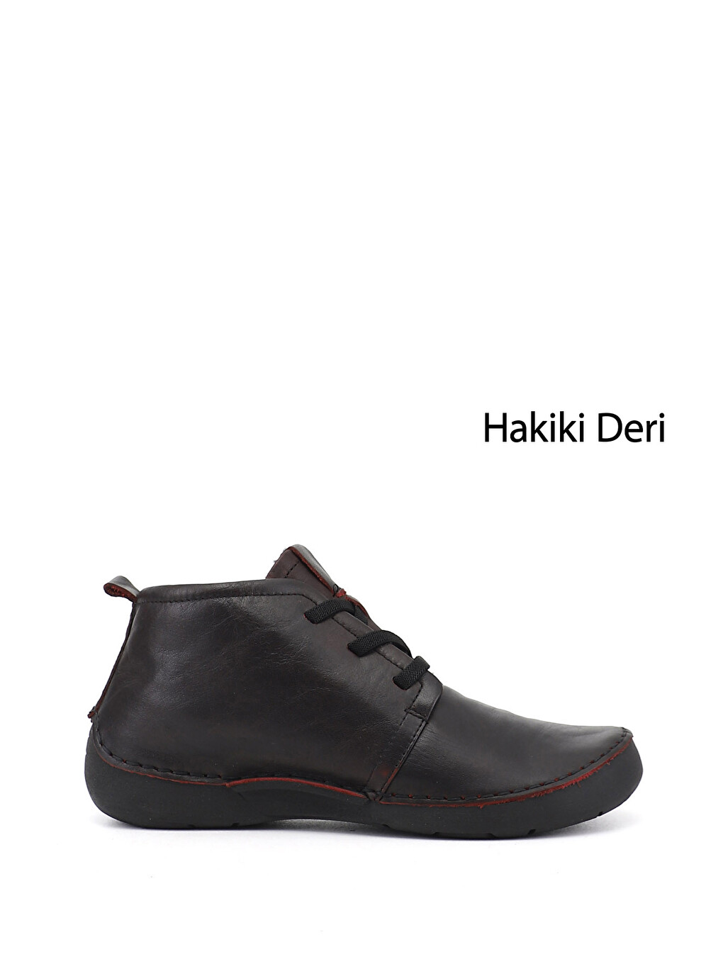 Bordo Kadın AÇIK BORDO Bağcıklı Hakiki Deri Comfort Bot