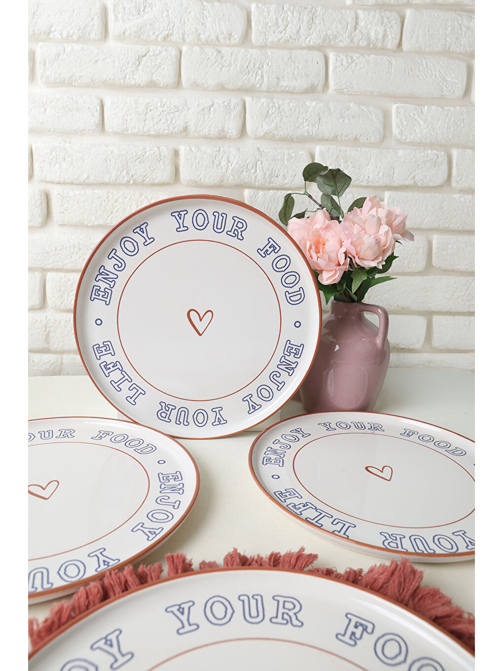 Karışık Enjoy Your Food Nordic Servis Tabağı 28 cm 4 Adet-4