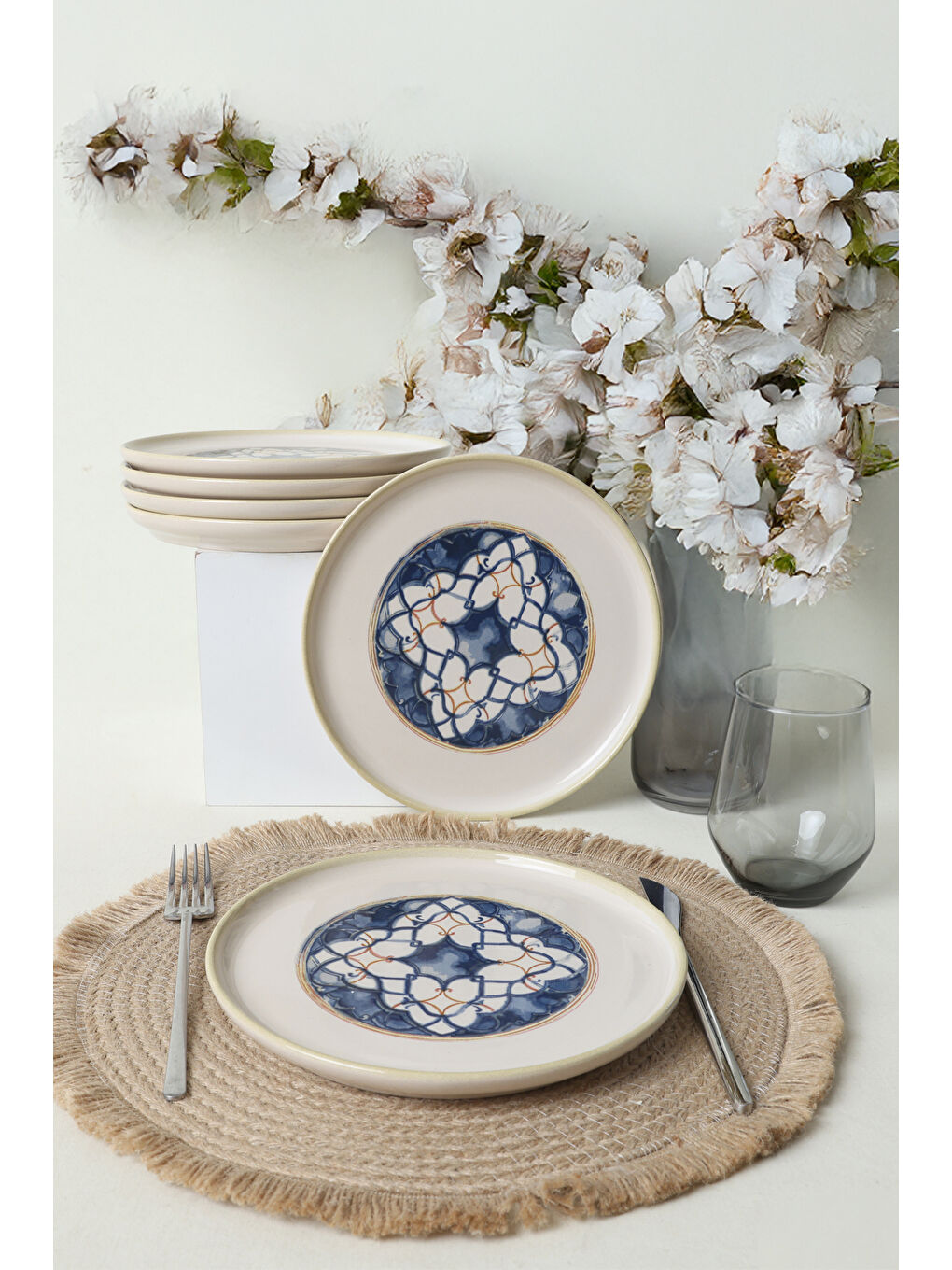 Karışık Wave Flow Nordic Pasta Tabağı 22 Cm 6 Adet-2