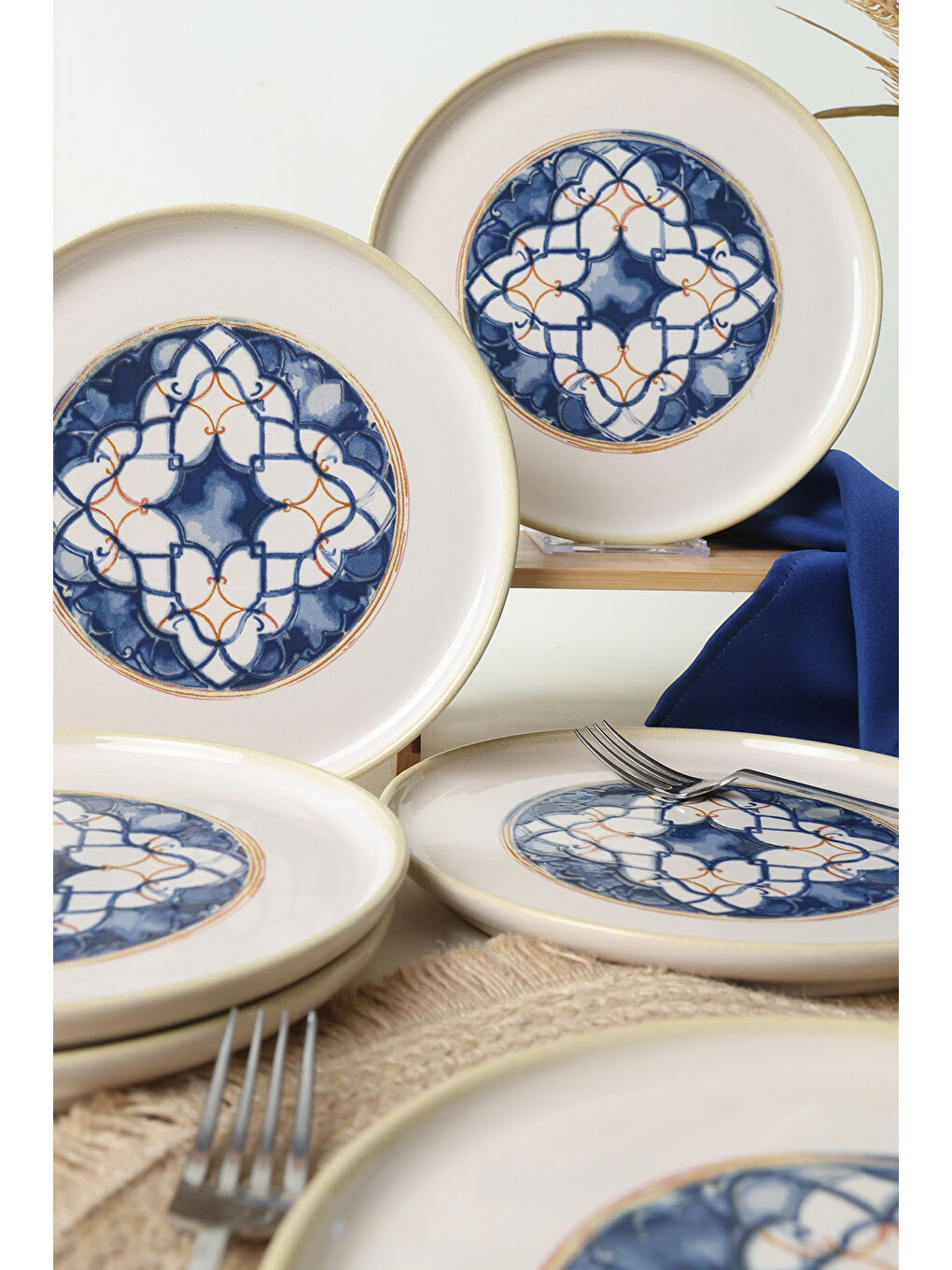 Karışık Wave Flow Nordic Pasta Tabağı 22 Cm 6 Adet-4