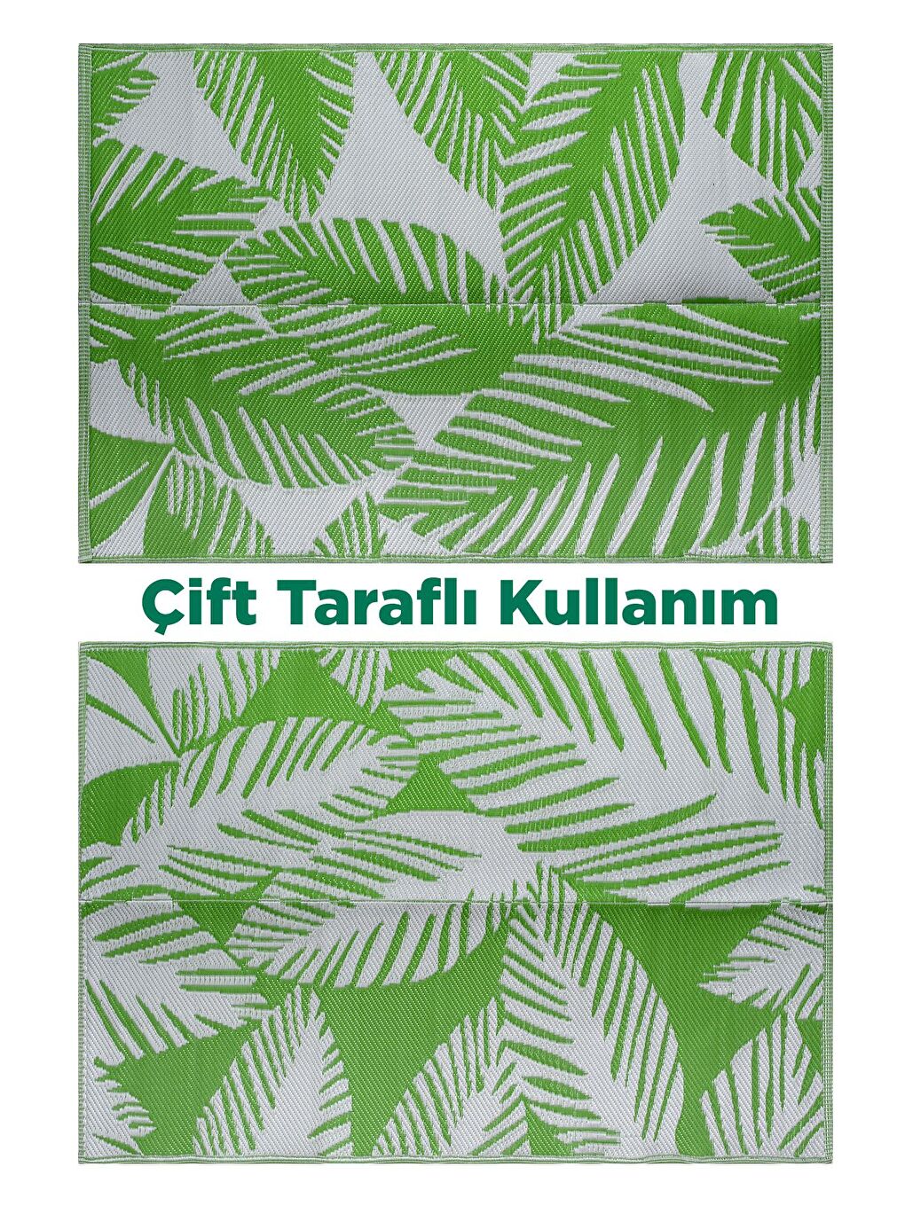 Yeşil Savana 8803 Plaj Kamp Piknik Bahçe Halısı Balkon Teras Hasır Mat Savan Halı-180x270-2
