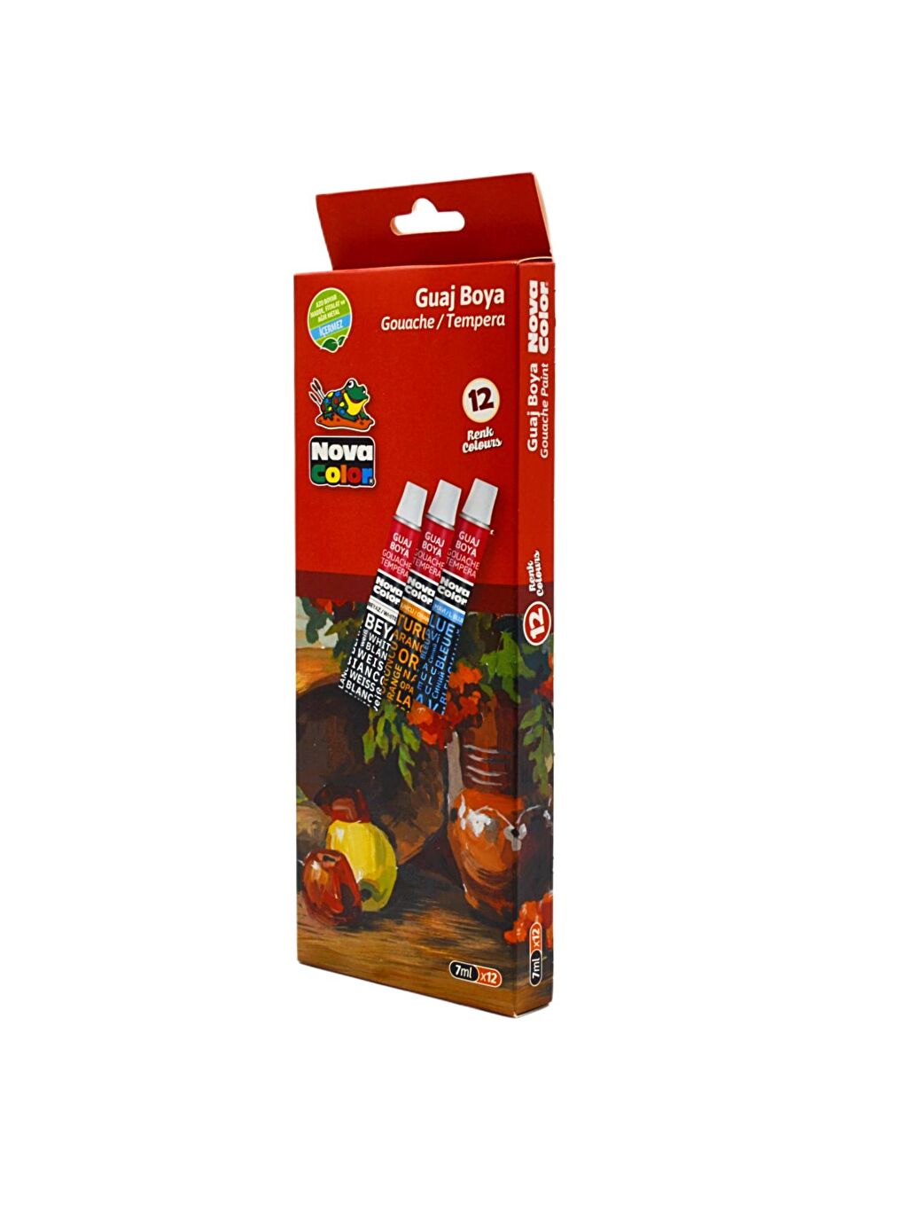 Color 7 ml 12 Renk Tüp Guaj Boya Seti (NC-100)