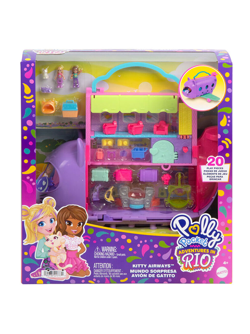 Polly Pocket Adventures in Rio Uçak Oyun Seti HWP19