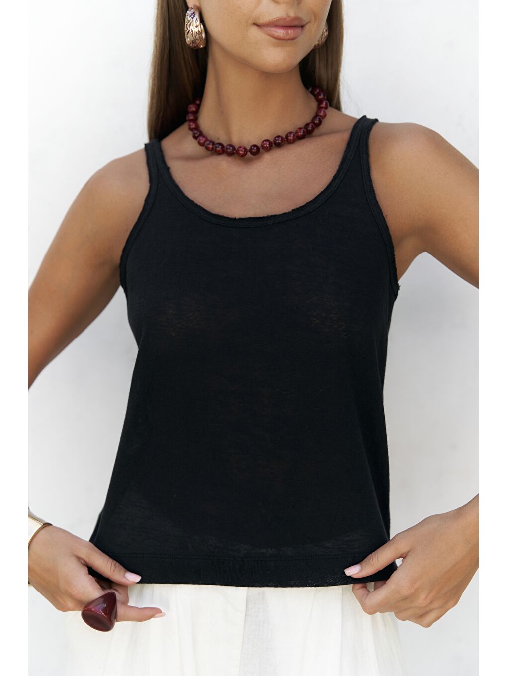 Salnor Basic Siyah Crop-7