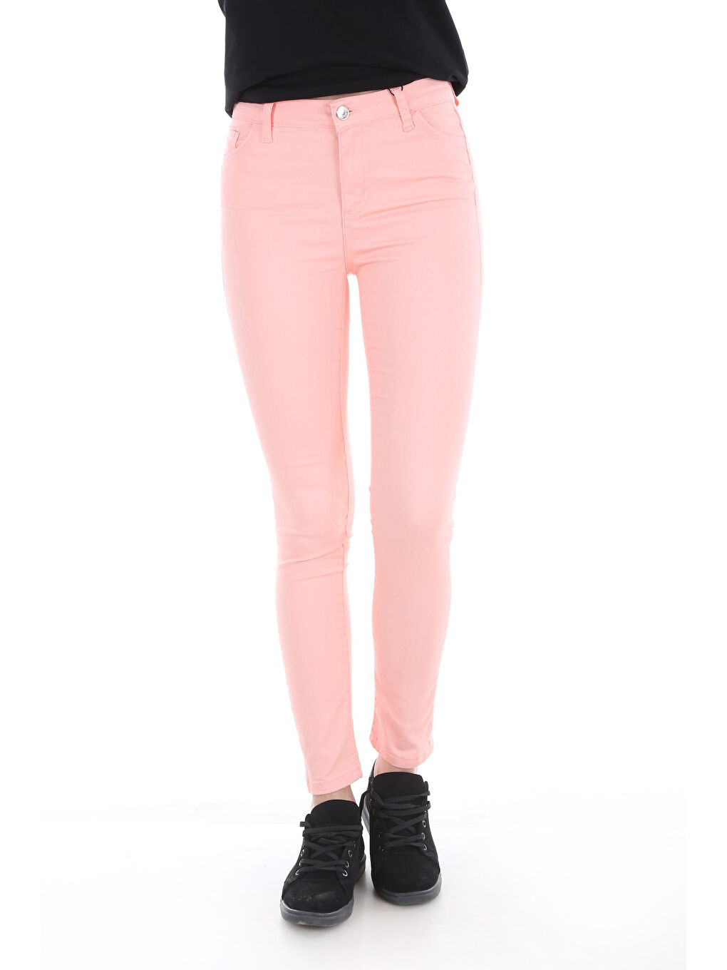 Pembe 6323 BÜYÜK BEDEN GABARDİN PANTOLON - Somon-1