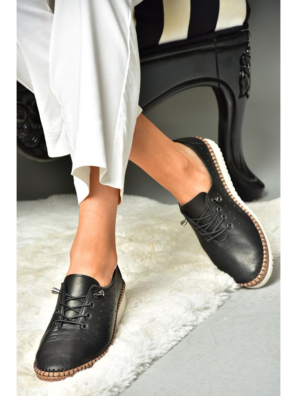 P5555081 Siyah Kadın Ayakkabı-2