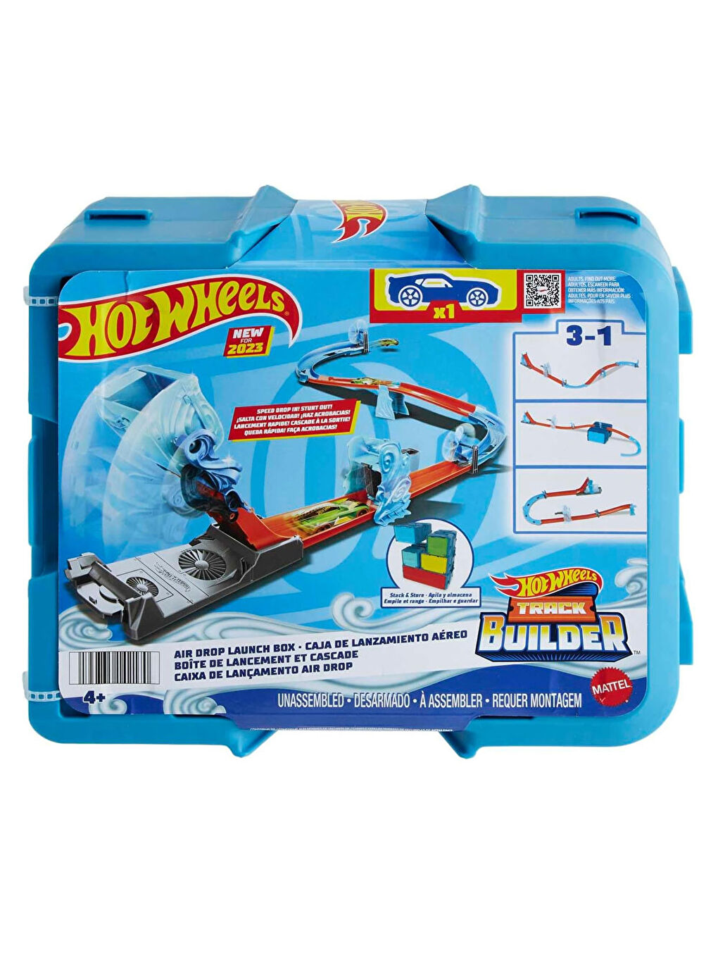 Hot Wheels Renksiz Track Builder Rüzgar Temalı Akrobasi Seti HNJ67