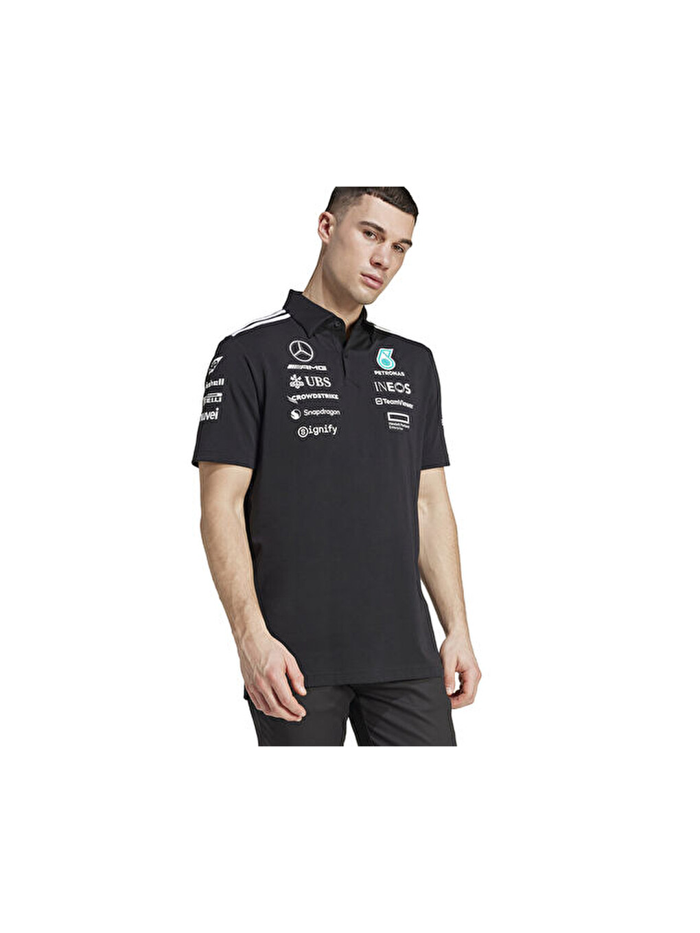 Mer Tm Polo Bm Erkek Antrenman Polo Tişört Jw5391 Siyah-2