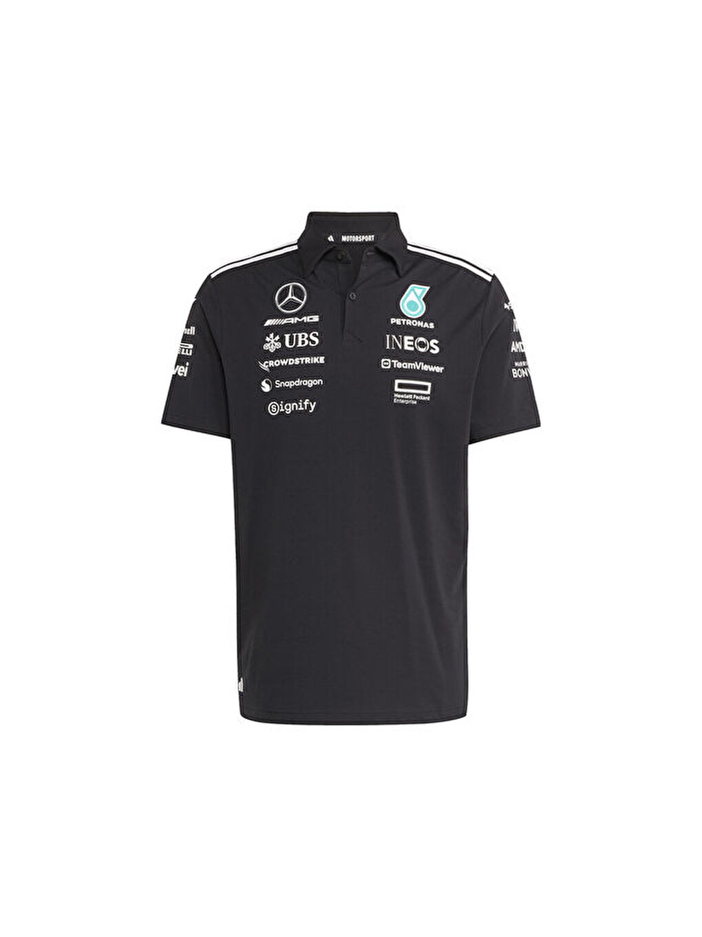 Mer Tm Polo Bm Erkek Antrenman Polo Tişört Jw5391 Siyah-6