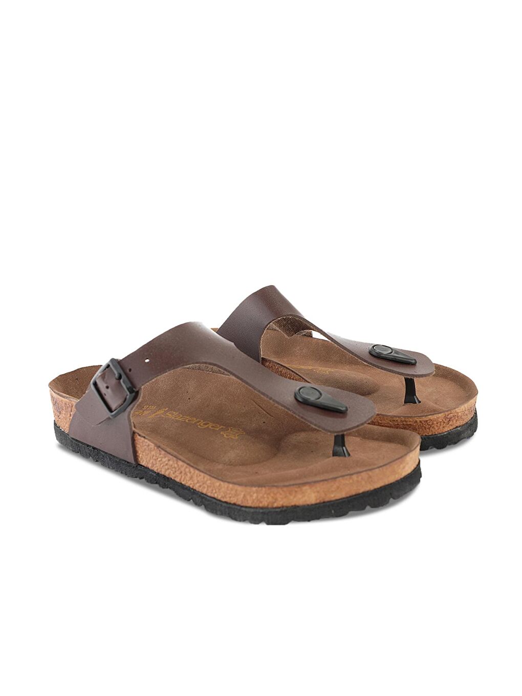 Kahverengi LUKE Kadın parmakarası Terlik Kahve-2