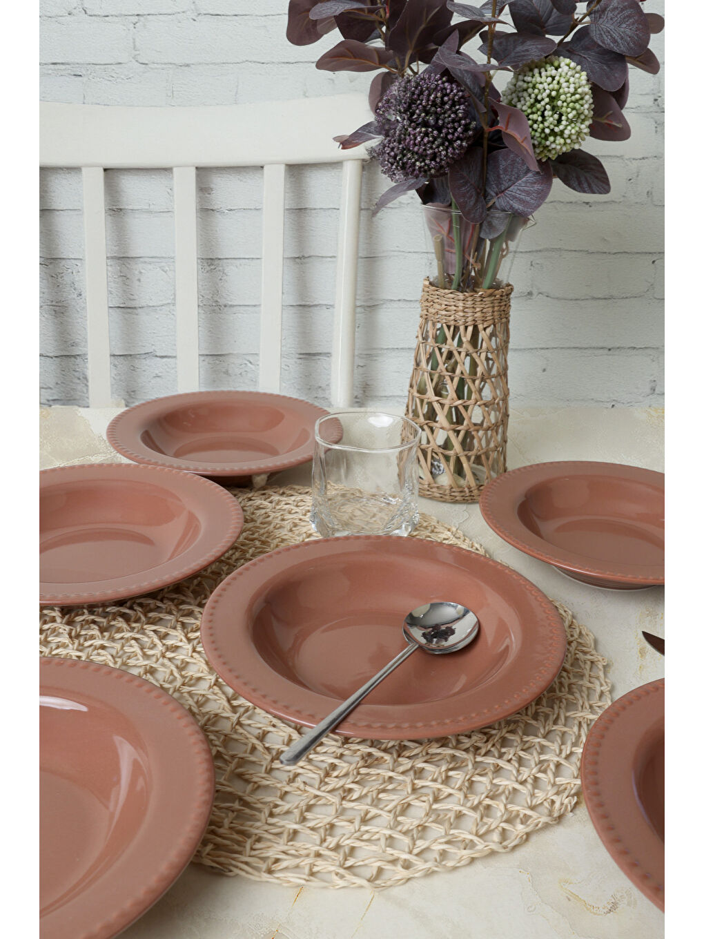 Kahverengi Bella Yemek Tabağı 21 Cm 6 Adet-2