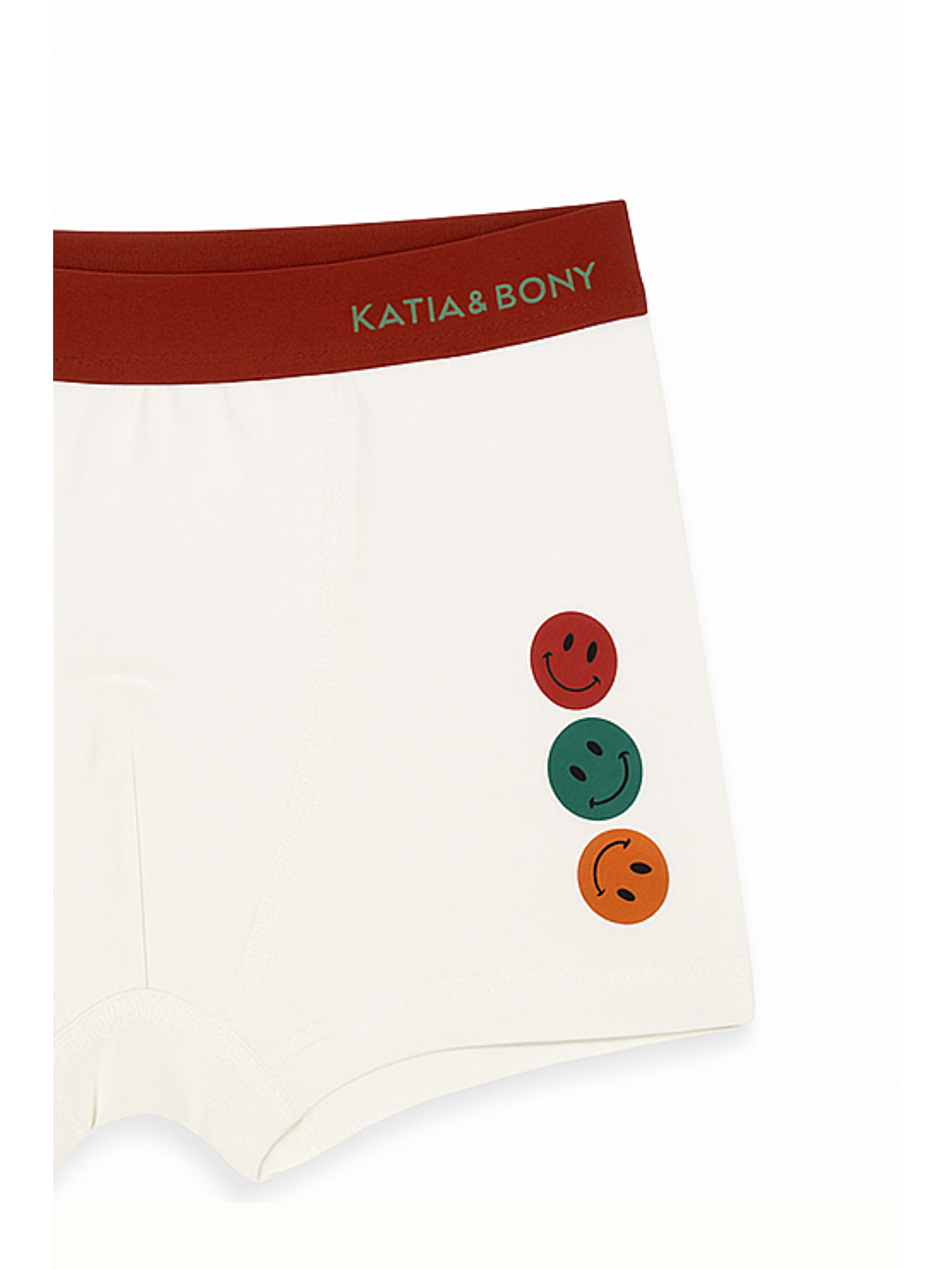 Erkek Çocuk Gülen Yüz Desenli 2'Li Boxer Yeşil-1