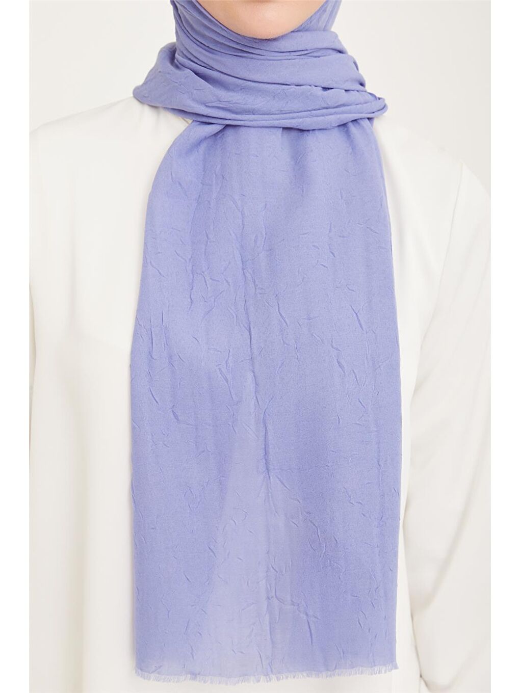 Lila Trend Bambu Crash Şal 75-1