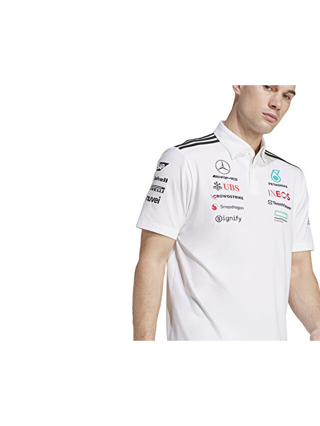 Mer Tm Polo Wm Erkek Antrenman Polo Tişört Jw0586 Beyaz-3