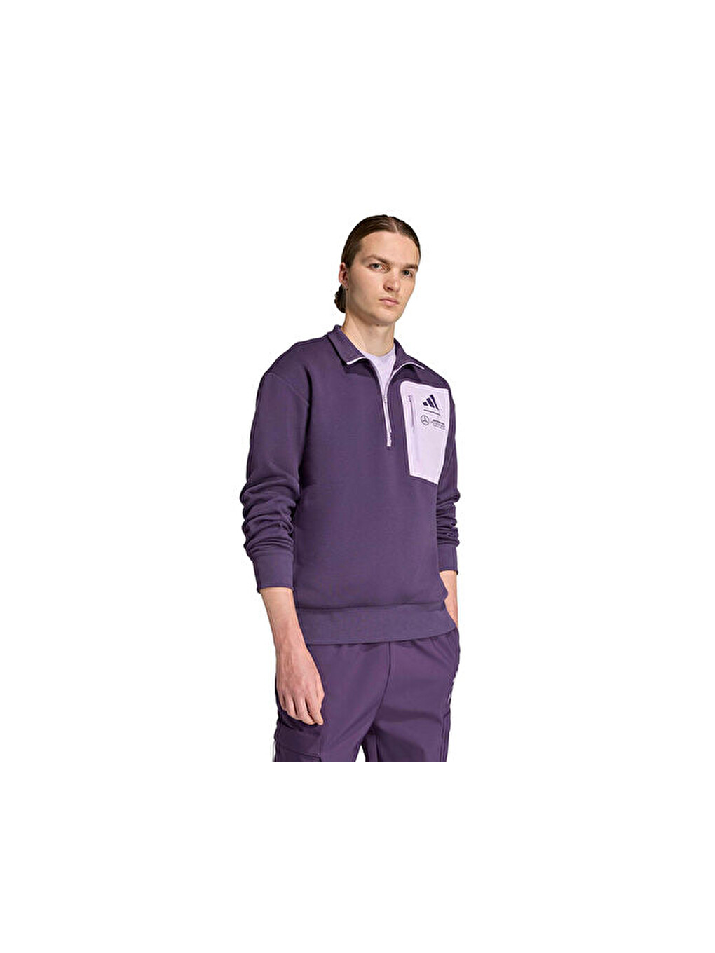 Mer Pw Flctop M Erkek Günlük Sweatshirt Jx8815 Mor-2