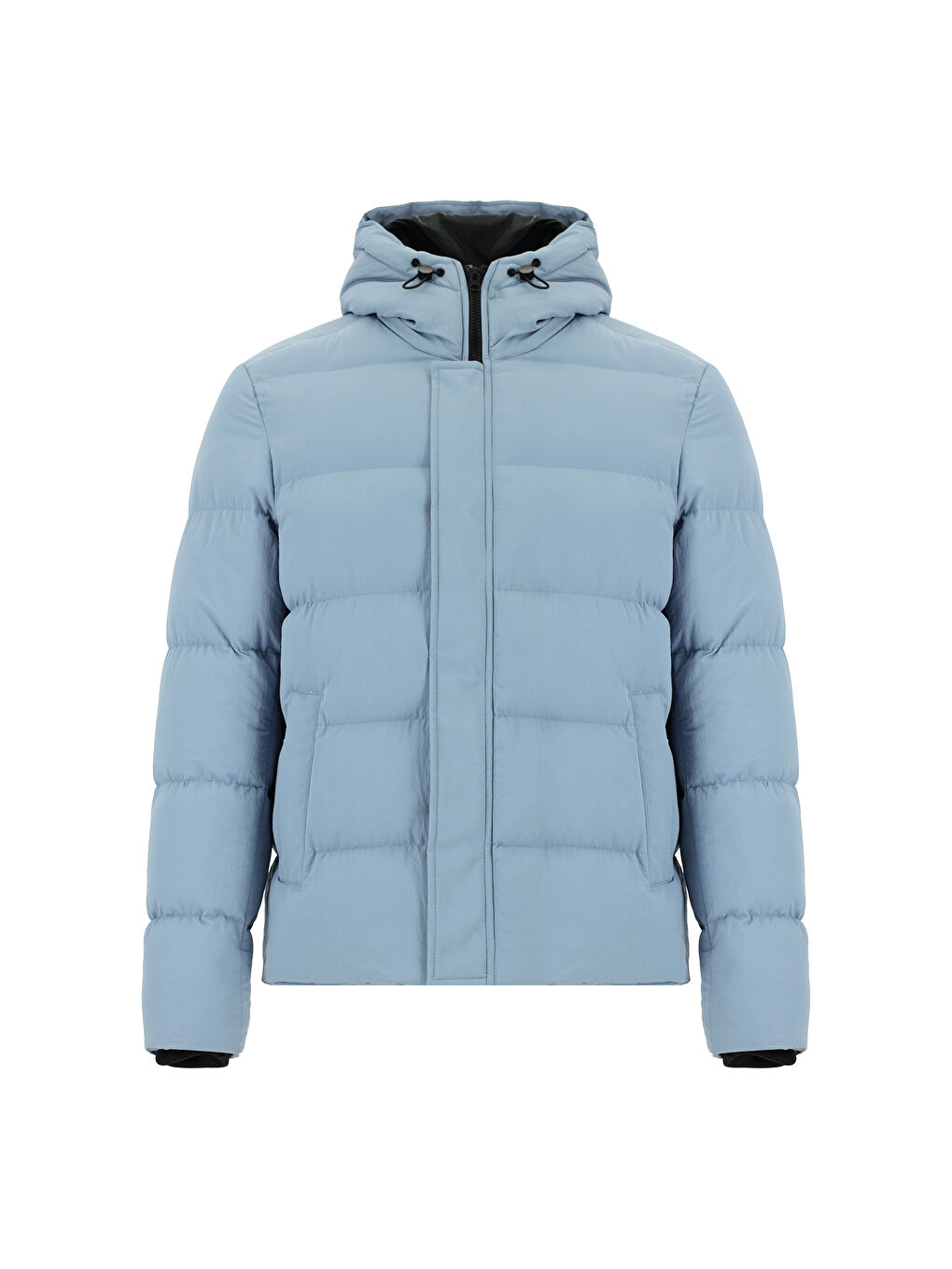 Mavi Kapüşonlu Spor Şişme Mont-8