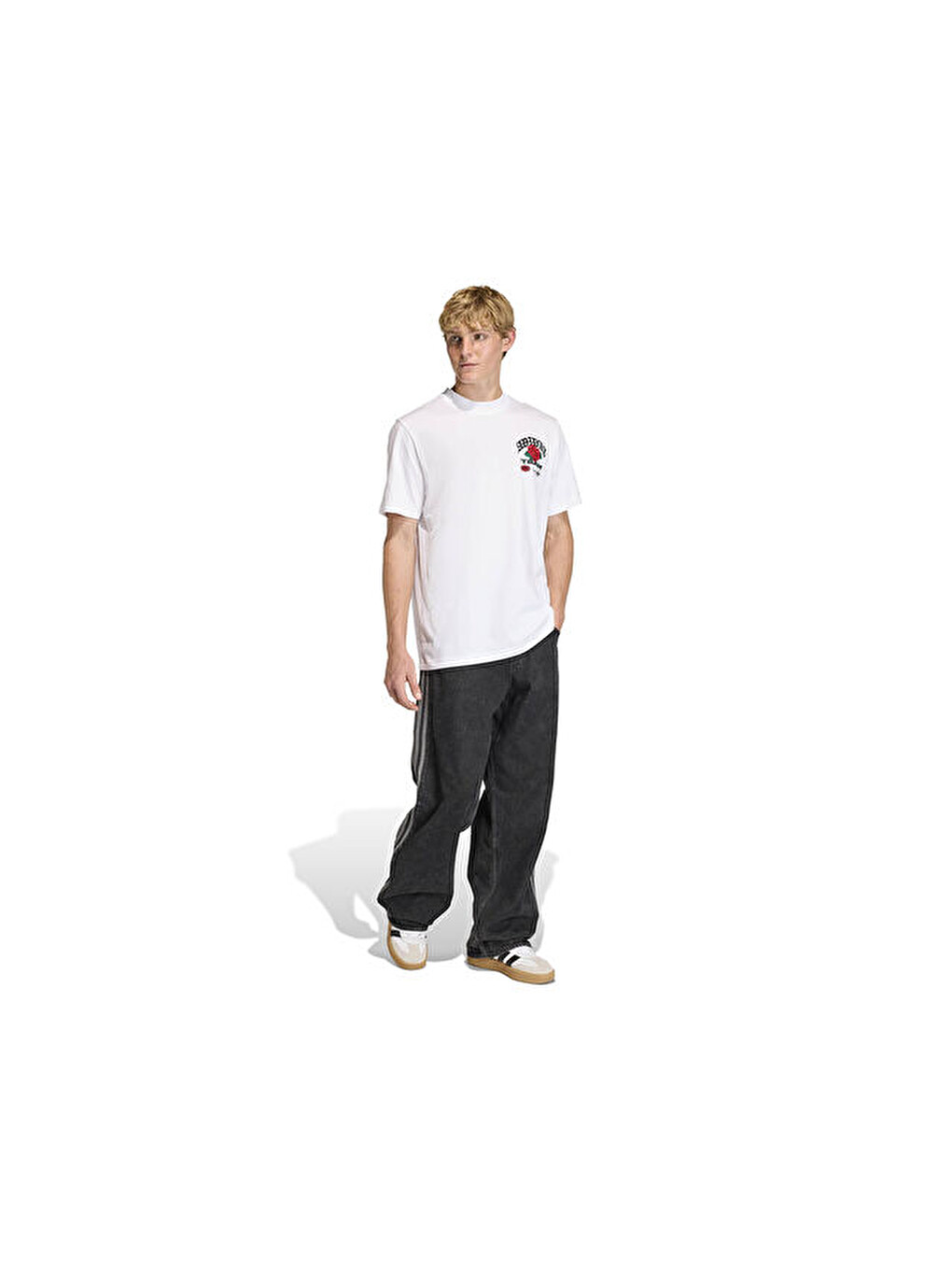 Gfx T Erkek Günlük Tişört Kd0481 Beyaz-5