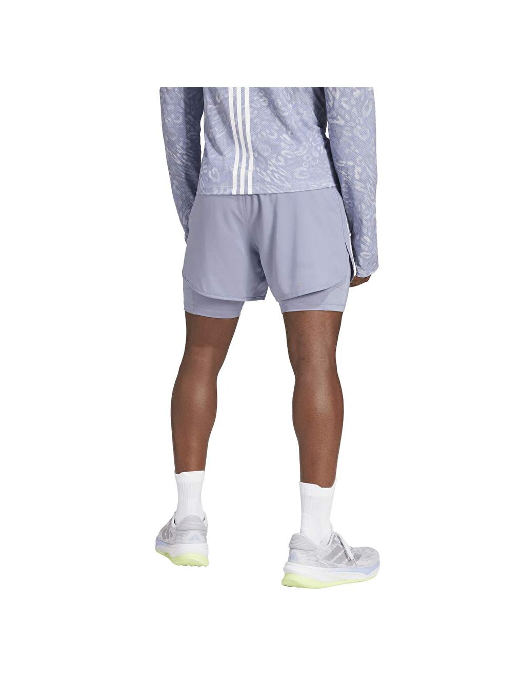 Own The Run 3 Stripes 2 In 1 Erkek Gri Şort-1