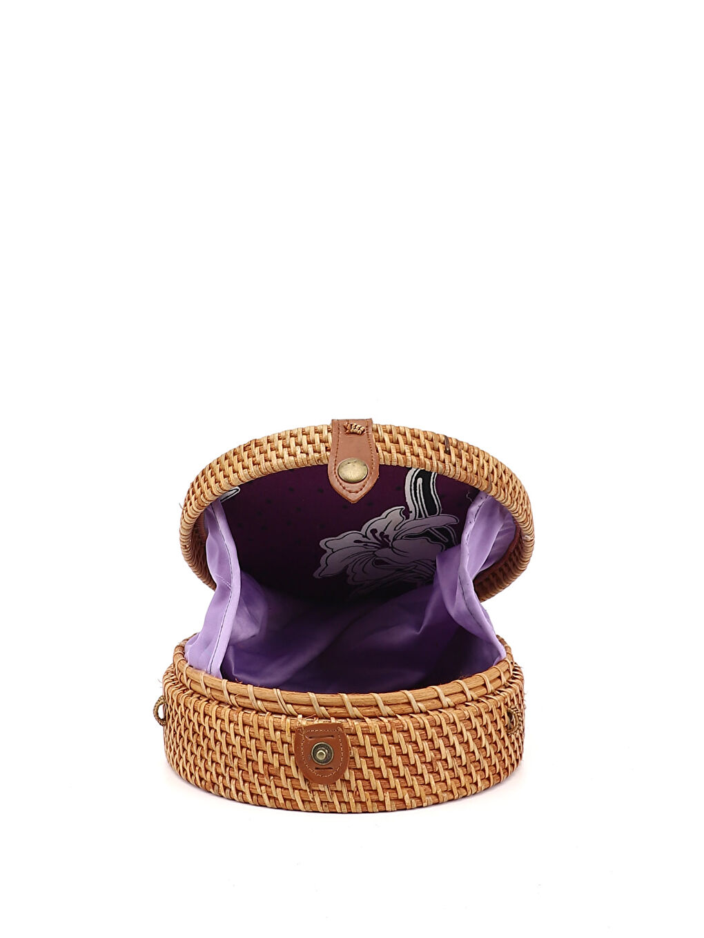 Kahverengi Kadın TABA-BEJ Hasır Örgülü Uzun Askılı Omuz Çantası-5