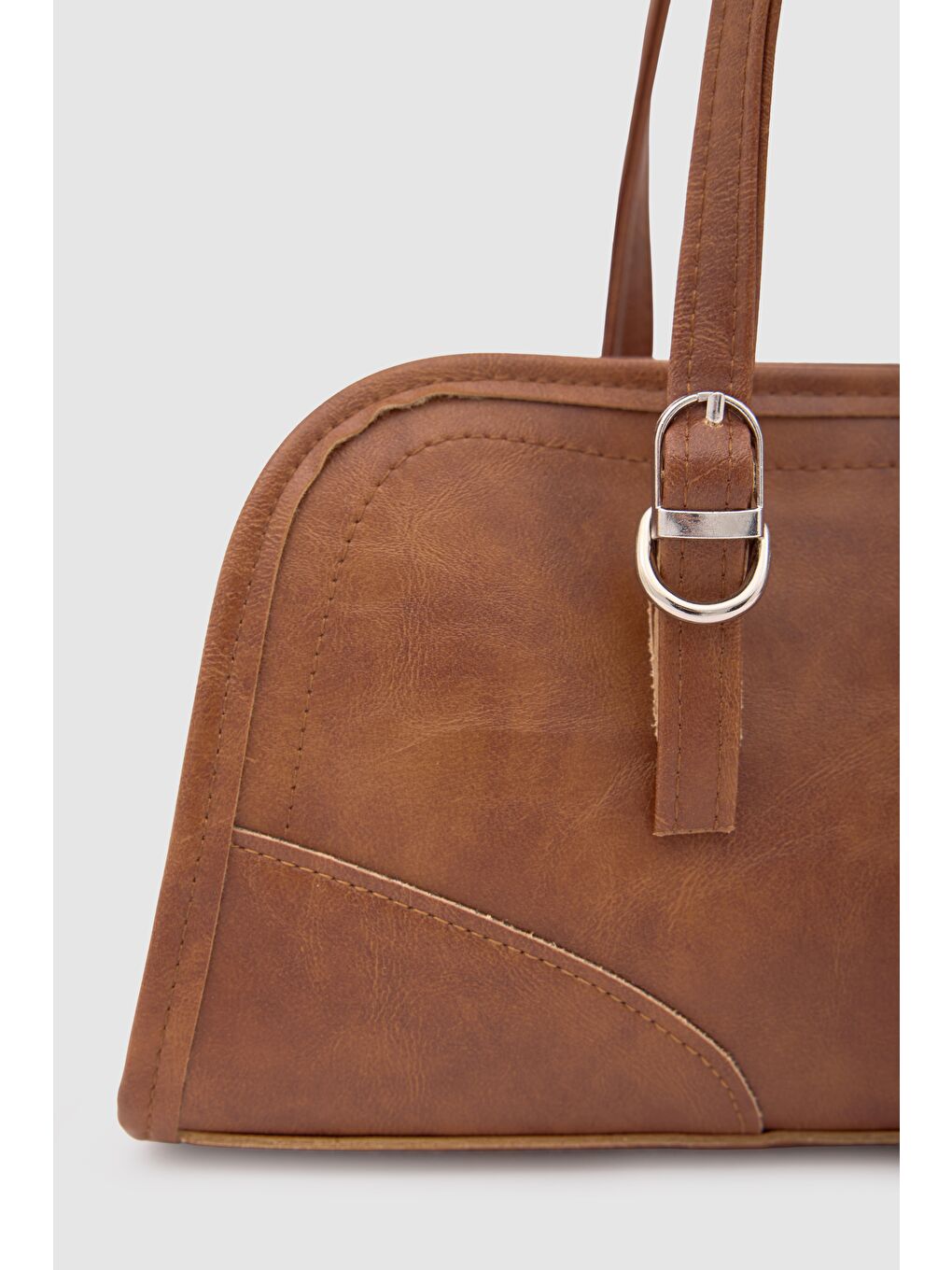 Kahverengi Vanity Baget Çanta Taba-2