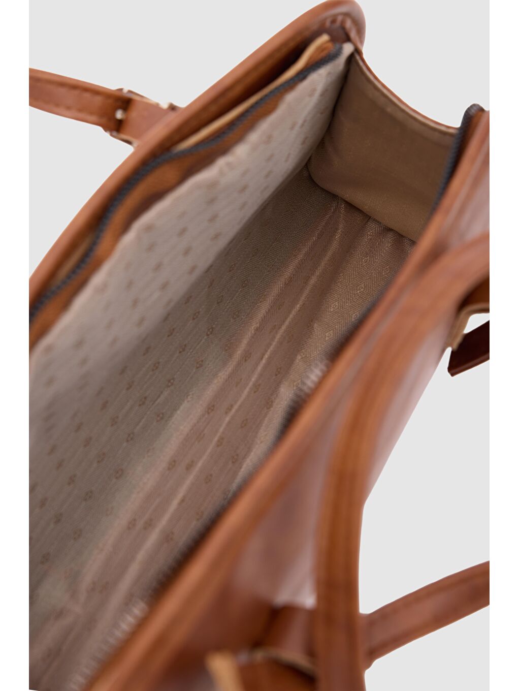 Kahverengi Vanity Baget Çanta Taba-3