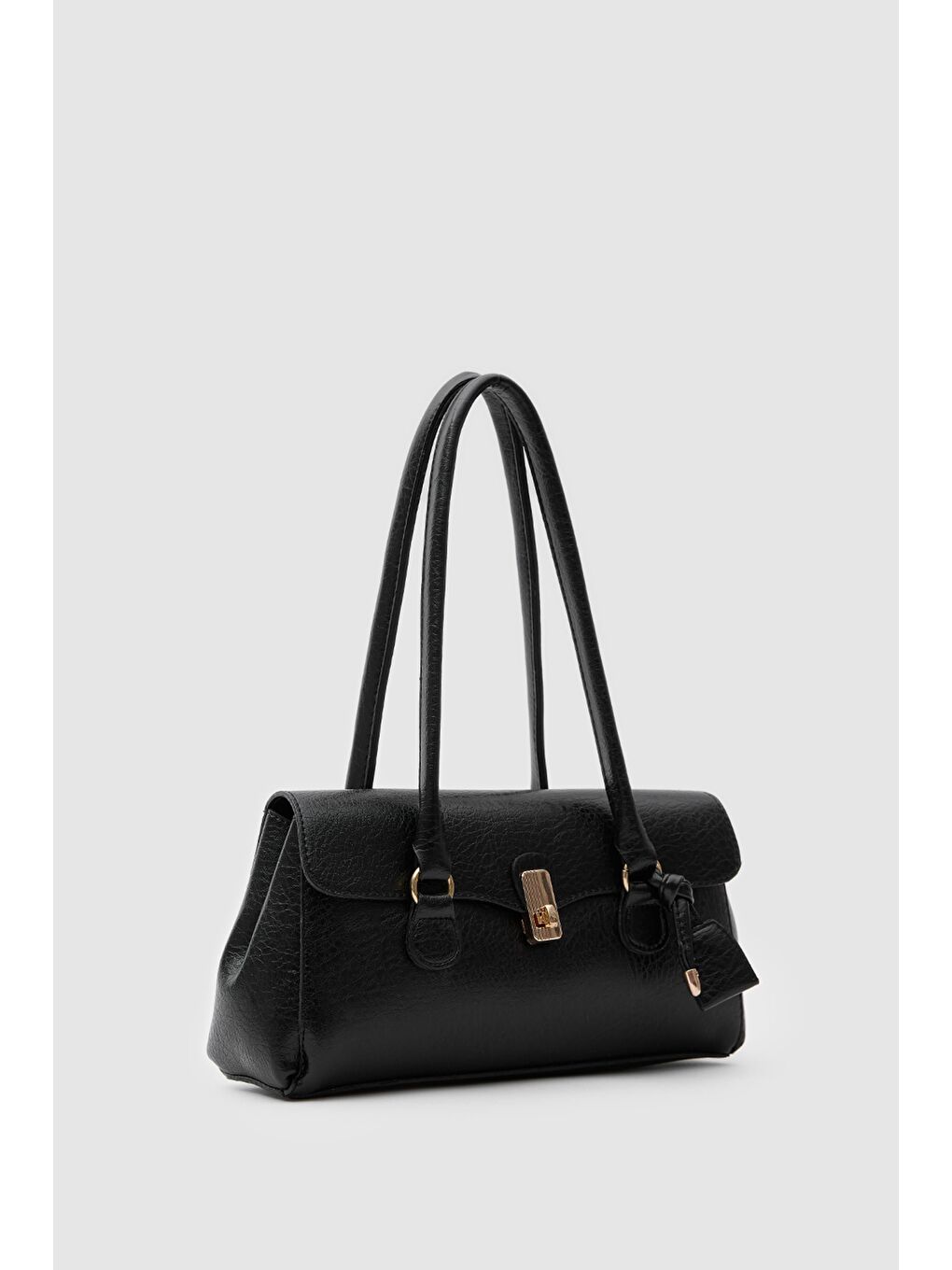 Lunera Vintage Baget Çanta Siyah-1