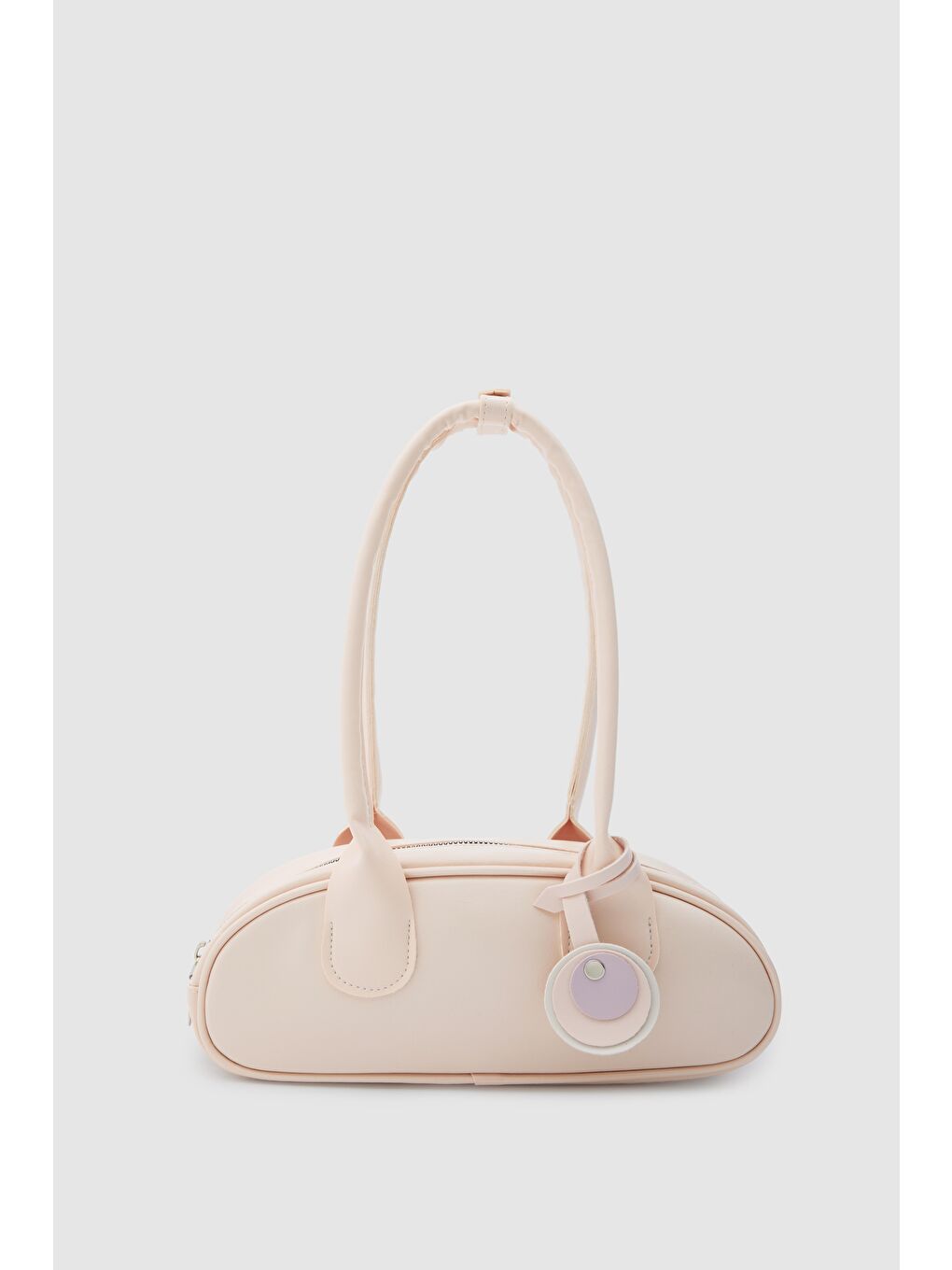Lisse Charmlı Oval Baget Çanta Pudra Pembe