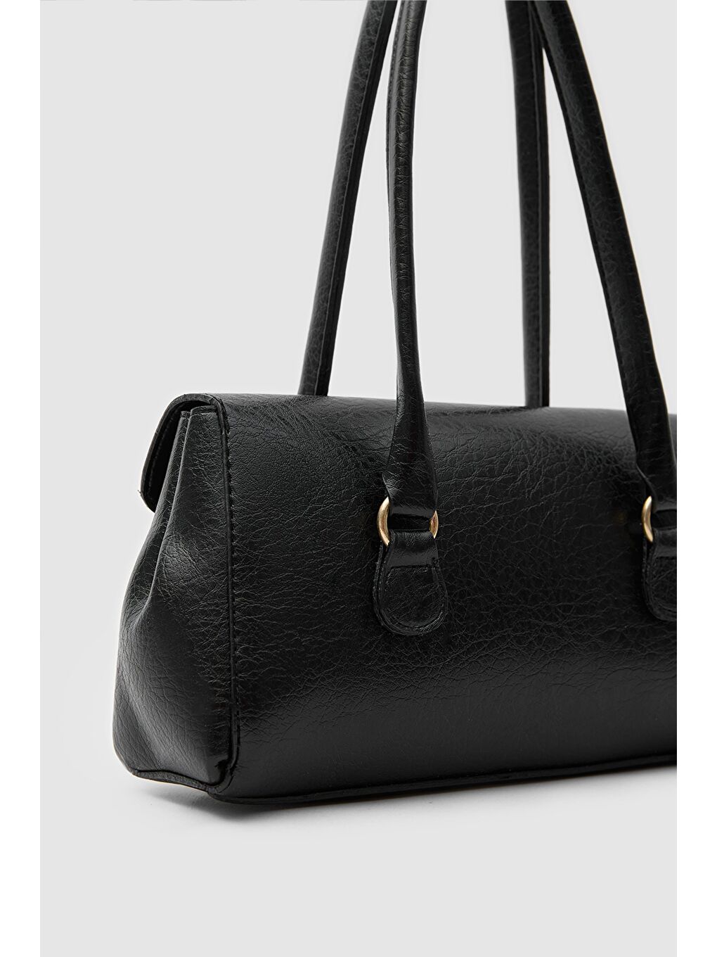 Lunera Vintage Baget Çanta Siyah-4