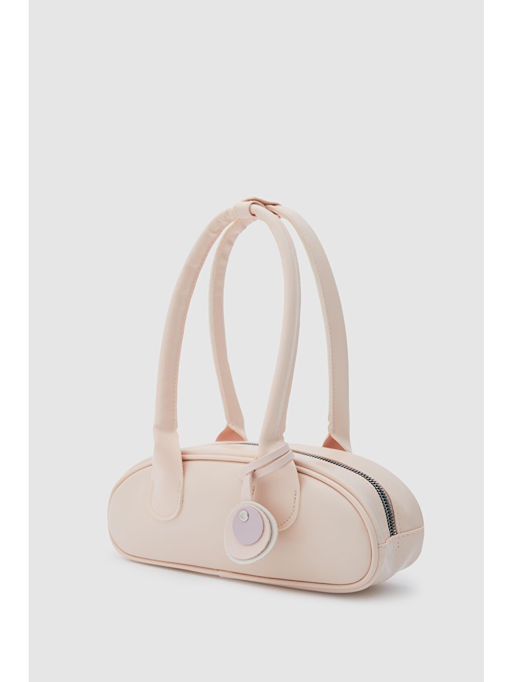 Lisse Charmlı Oval Baget Çanta Pudra Pembe-2