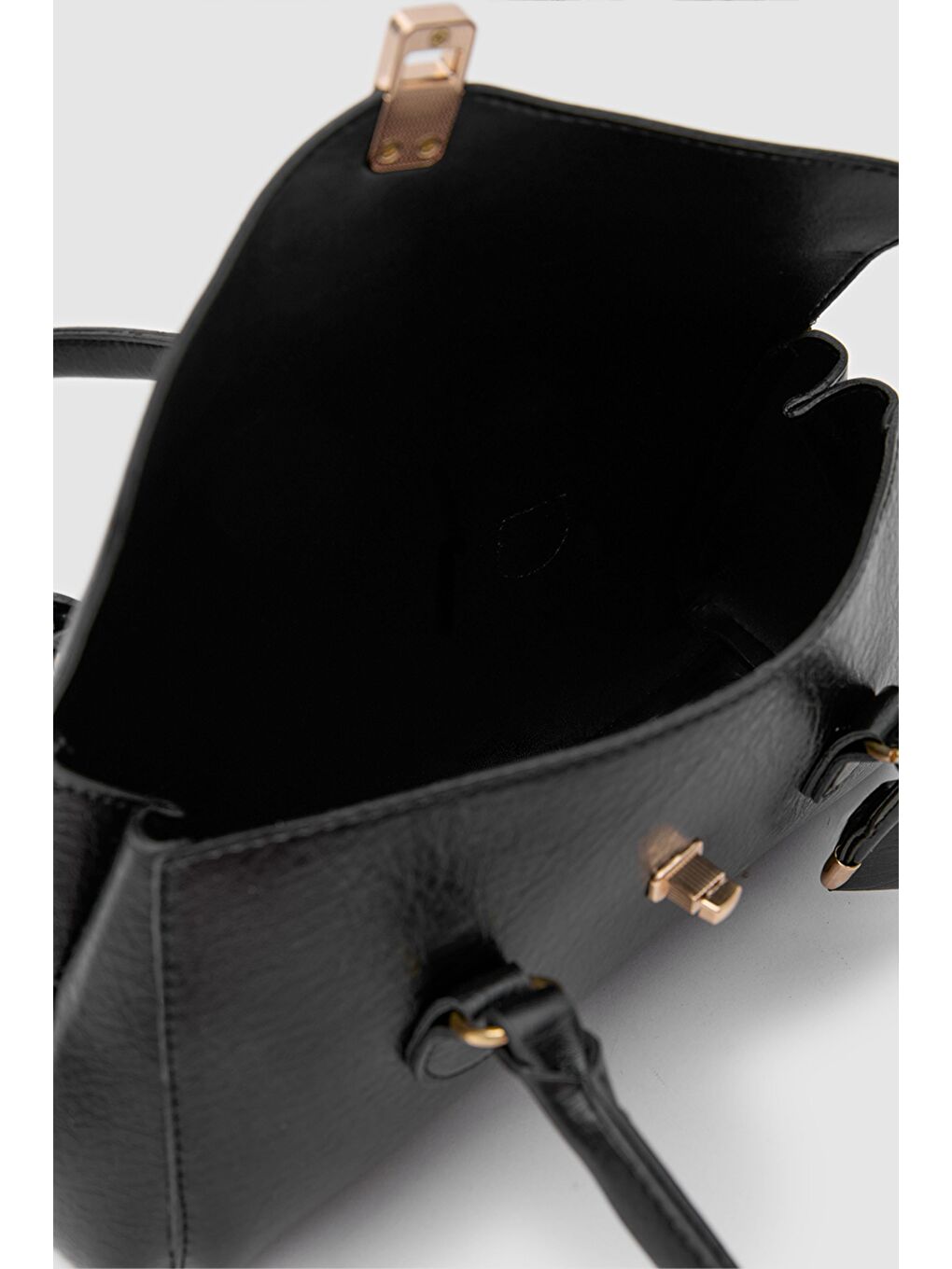 Lunera Vintage Baget Çanta Siyah-5