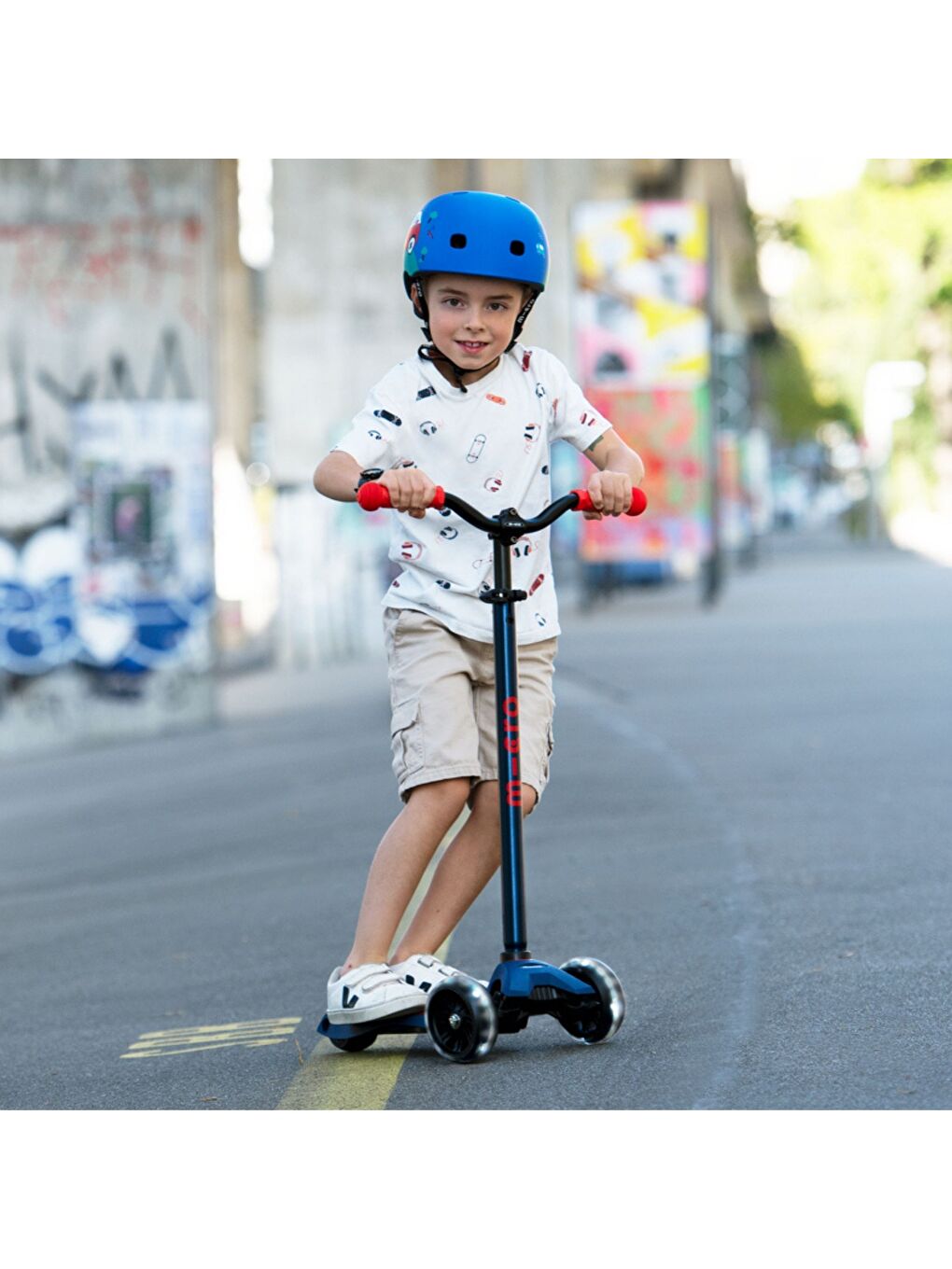 Maxi Deluxe Pro LED 3 Tekerli Işıklı Çocuk Scooter Purple Pink-2