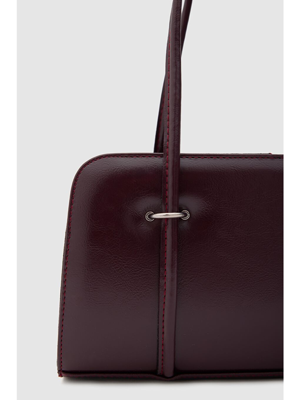 Hansal Metal Detaylı Baget Çanta Mürdüm-4