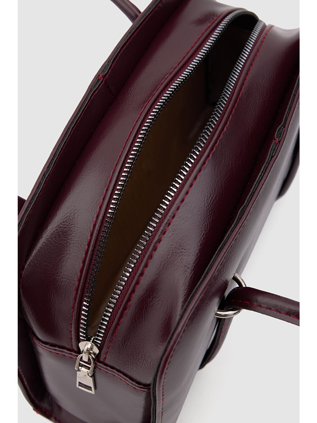 Hansal Metal Detaylı Baget Çanta Mürdüm-6