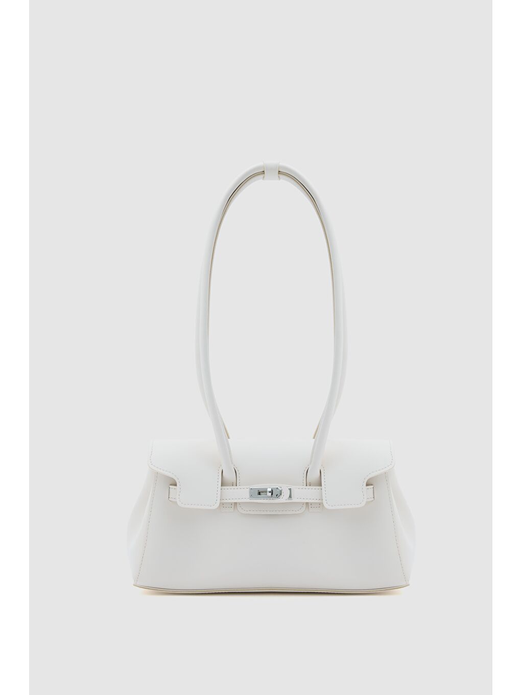 Ekru Giselle Kilitli Baget Çanta Krem