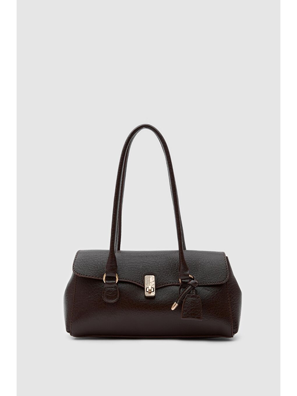 Kahverengi Lunera Vintage Baget Çanta Acı Kahve