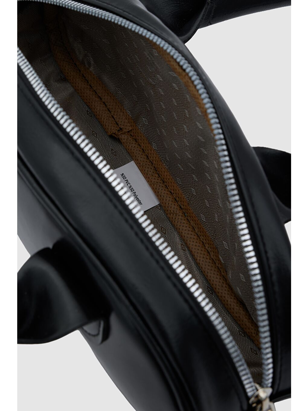 Lisse Charmlı Oval Baget Çanta Siyah-7