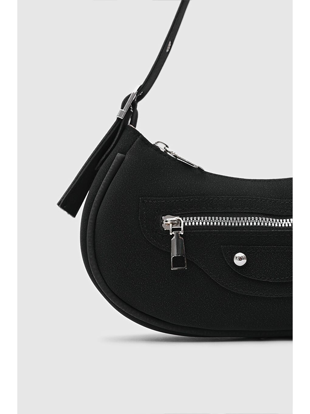 Sandy 90'S Retro Baget Çanta Siyah-3