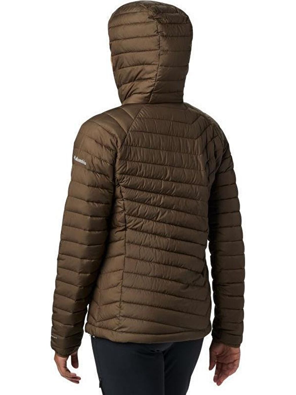 Columbia Yeşil WK1499-319 Powder Lite Hooded Jacket Kadın Şişme Mont - 1