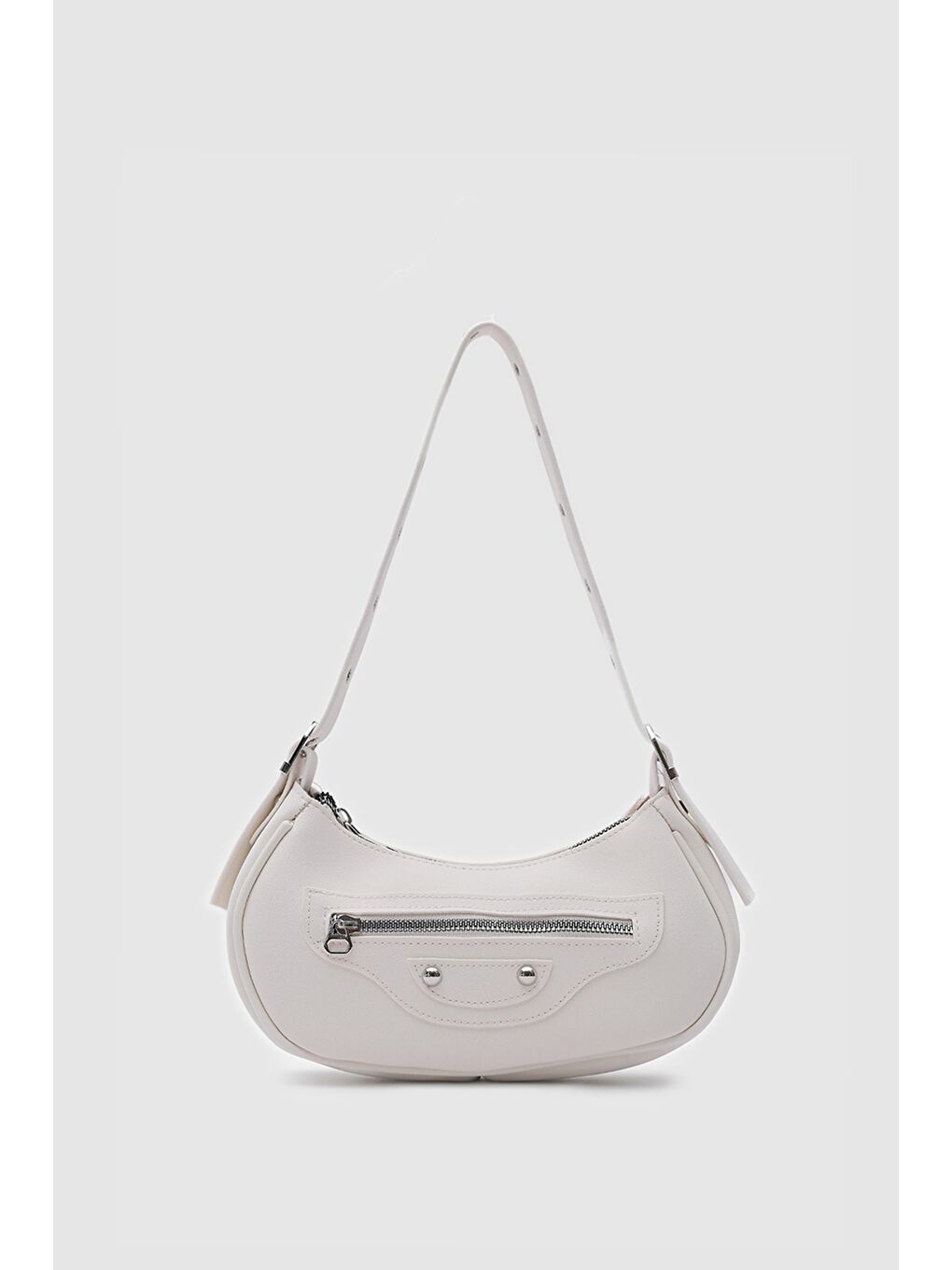 Bej Sandy 90'S Retro Baget Çanta Vanilla