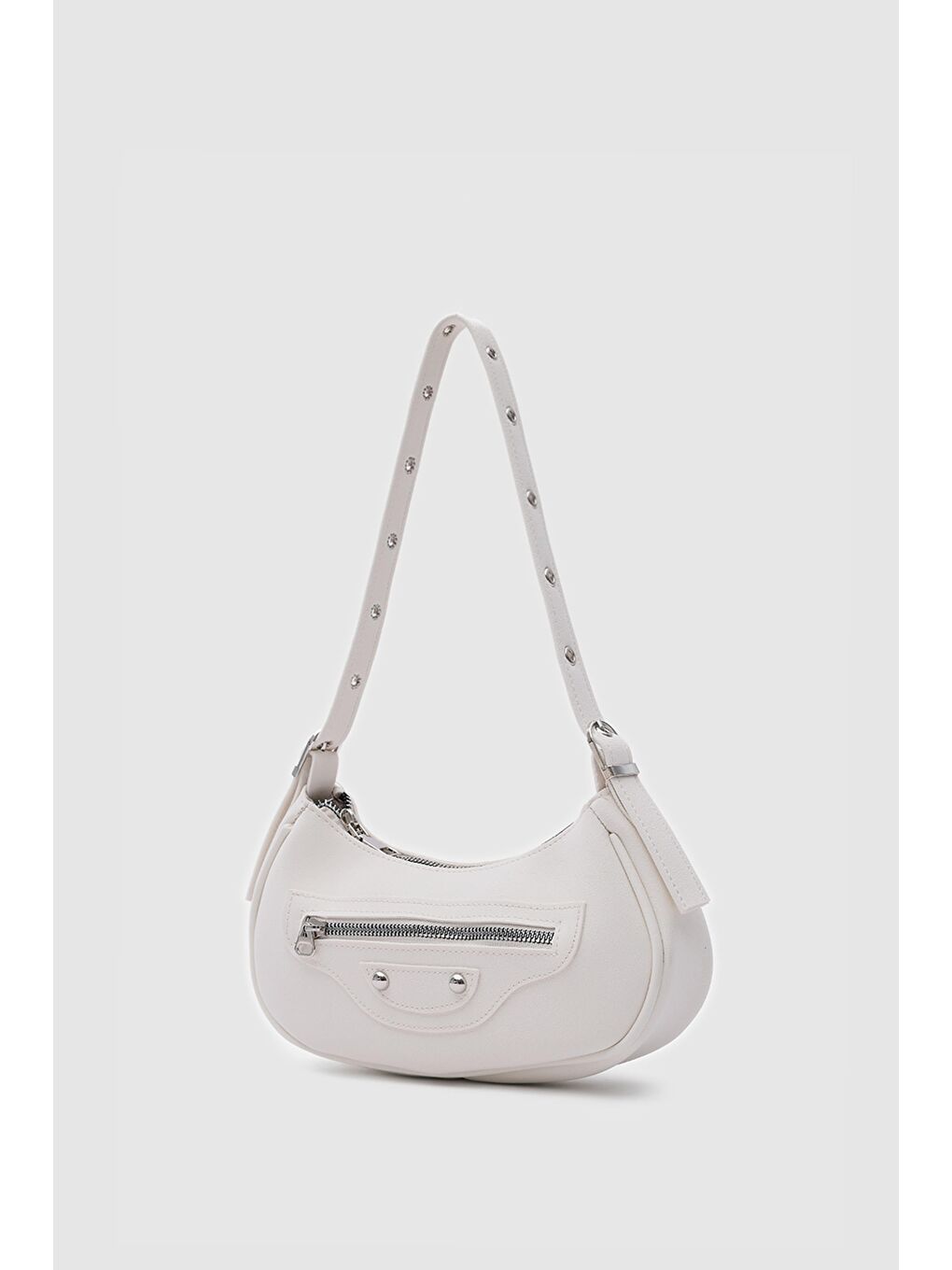 Bej Sandy 90'S Retro Baget Çanta Vanilla-1