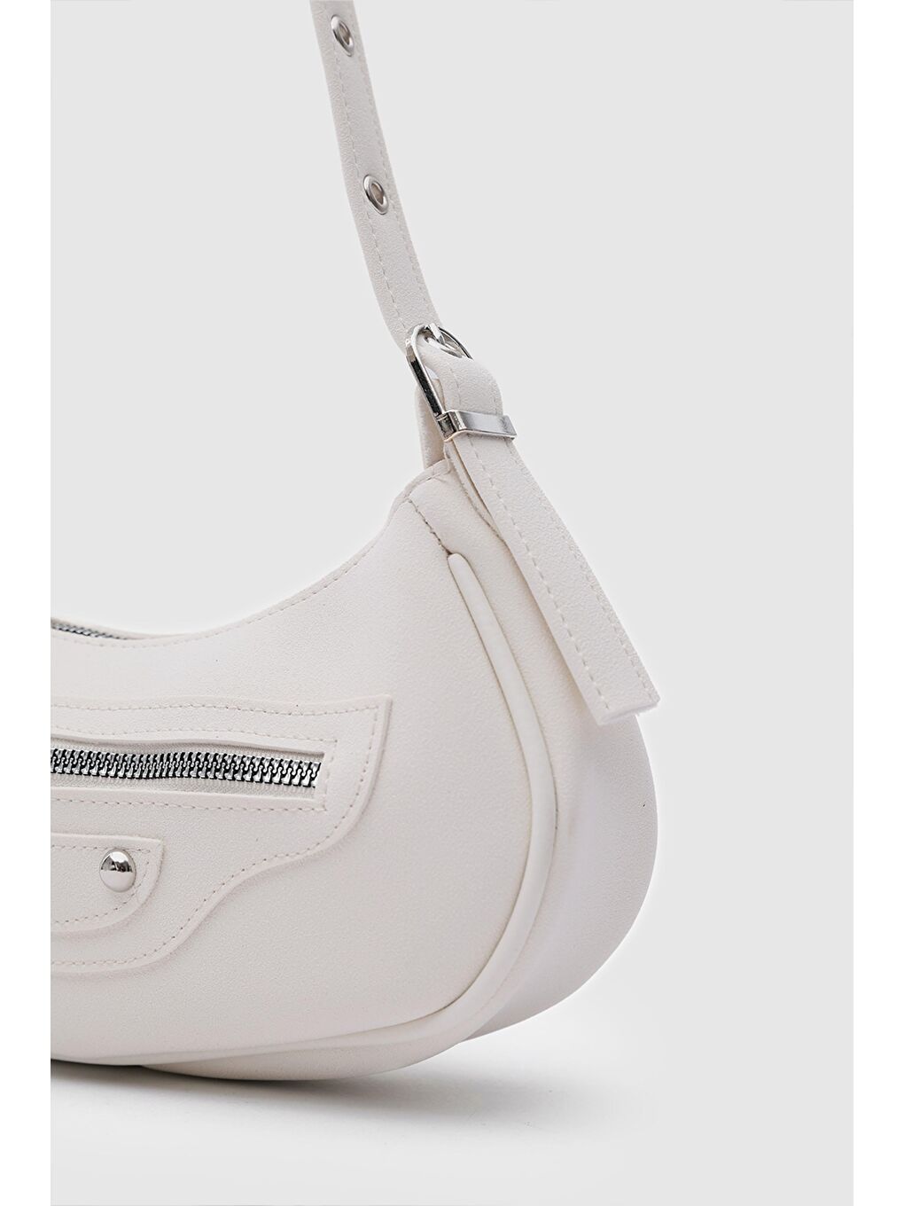 Bej Sandy 90'S Retro Baget Çanta Vanilla-2