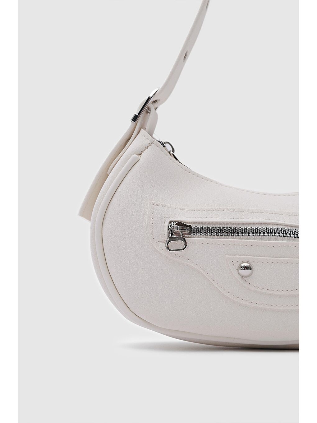 Bej Sandy 90'S Retro Baget Çanta Vanilla-3