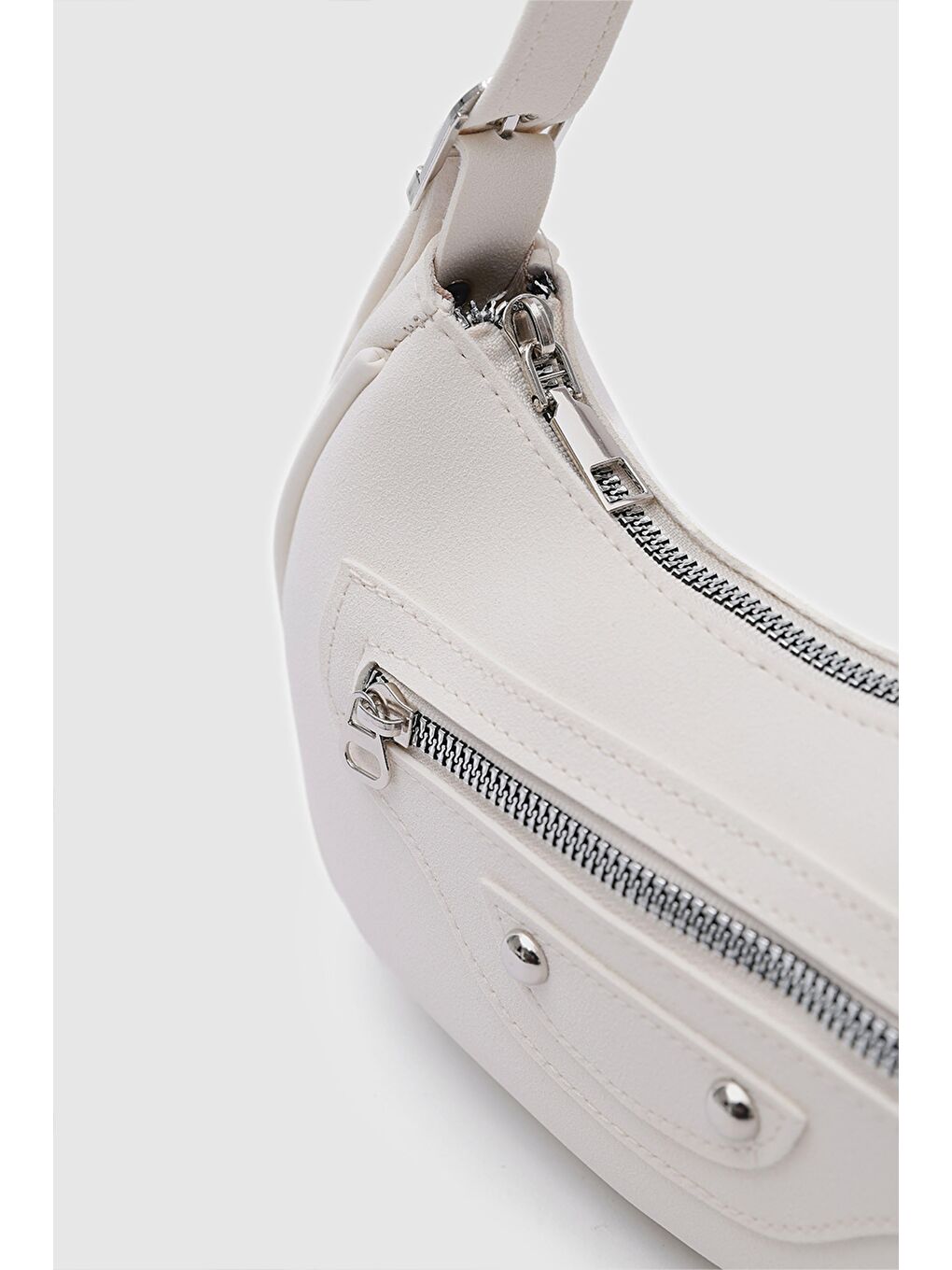 Bej Sandy 90'S Retro Baget Çanta Vanilla-4