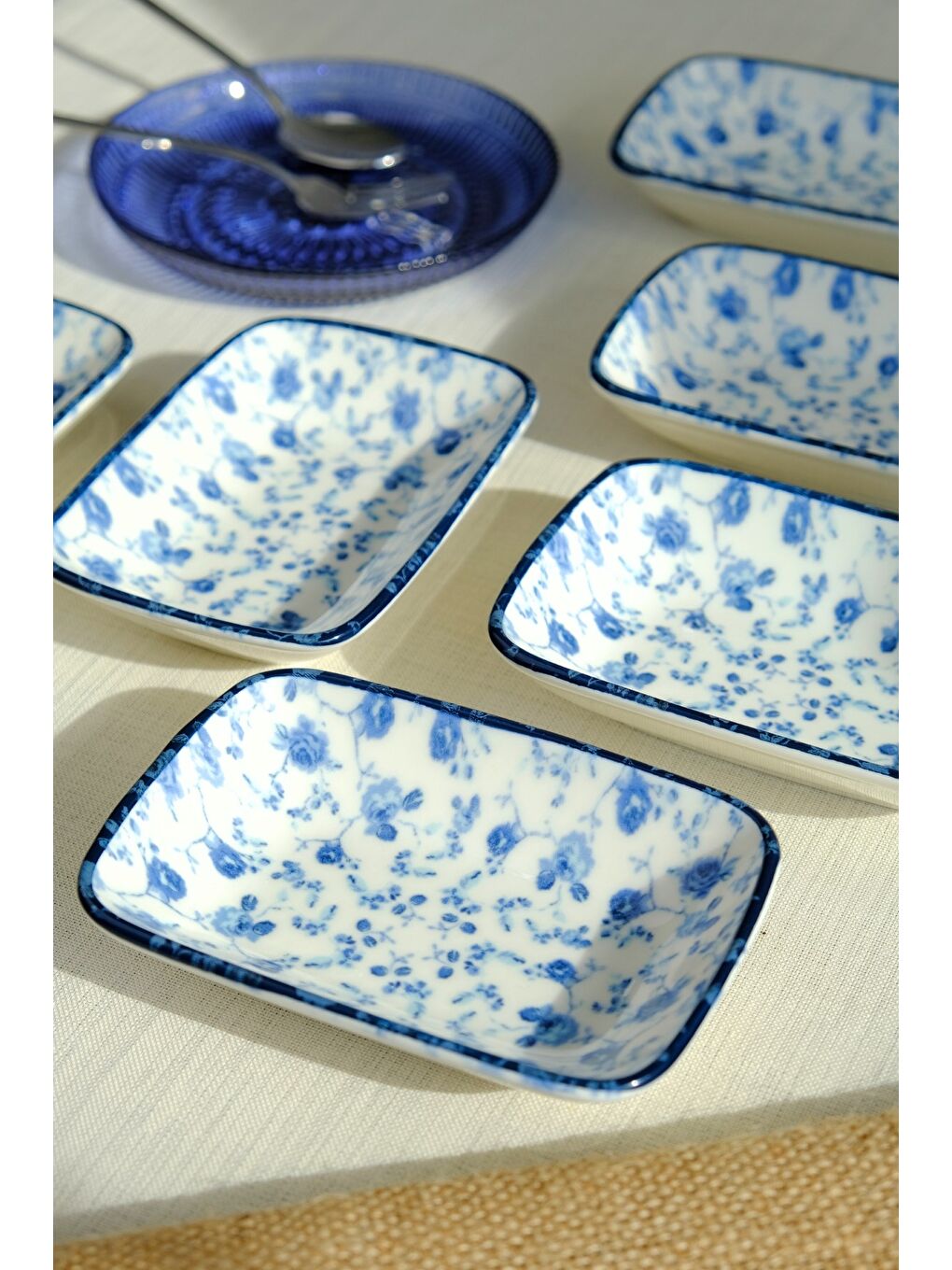 Beyaz Blue Heaven Kayık Tabak 6 lı 14x10x2cm-2