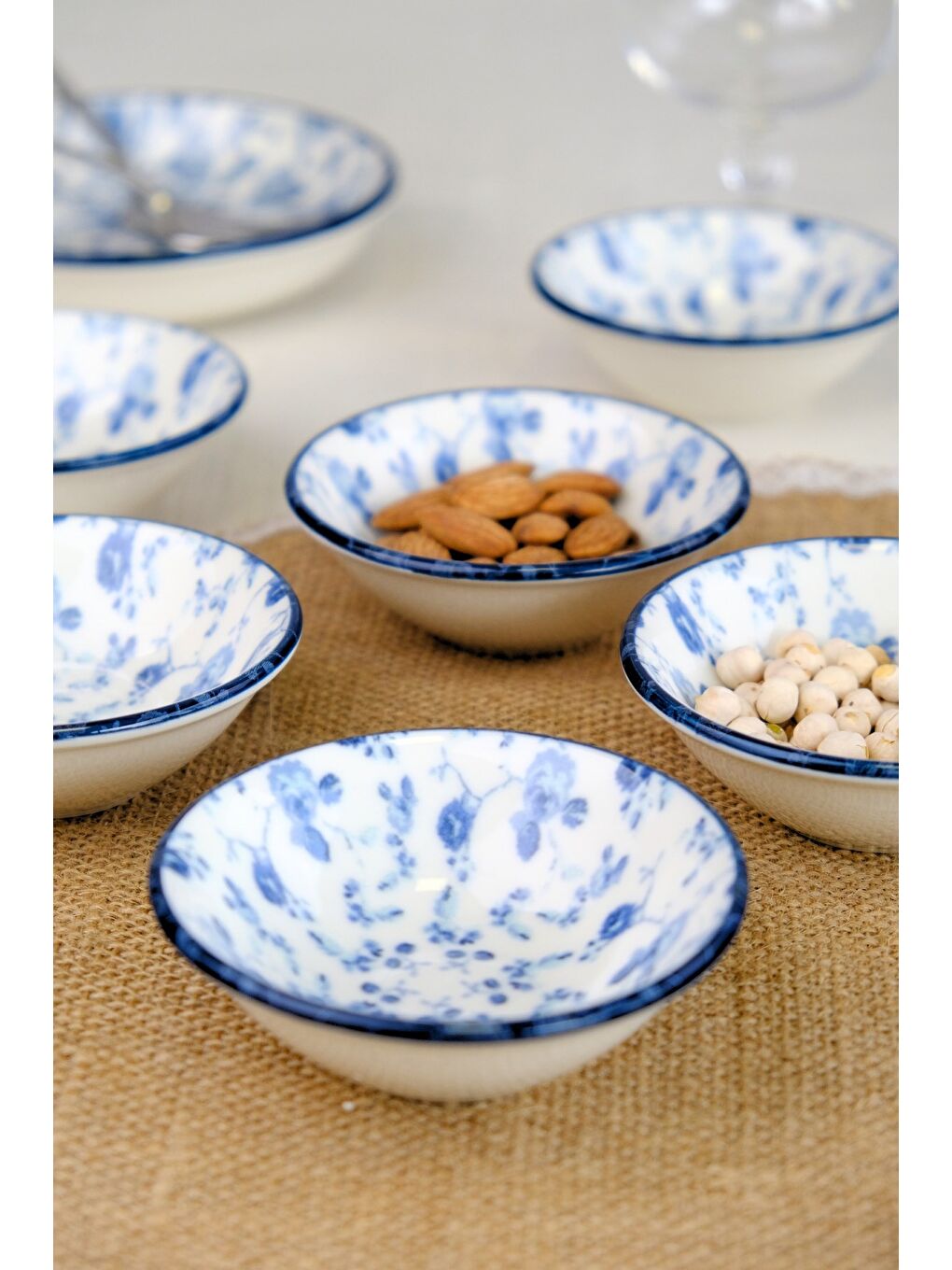 TABAK EVİ Beyaz Blue Heaven Mini Kase 90cc 6 lı 10x10x3cm