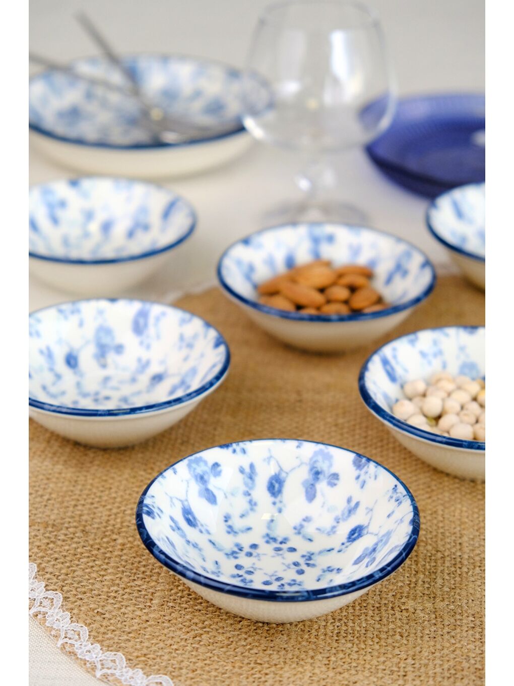 TABAK EVİ Beyaz Blue Heaven Mini Kase 90cc 6 lı 10x10x3cm - 1
