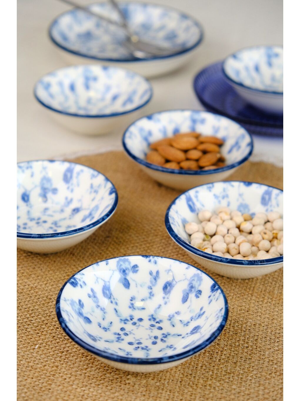 TABAK EVİ Beyaz Blue Heaven Mini Kase 90cc 6 lı 10x10x3cm - 3