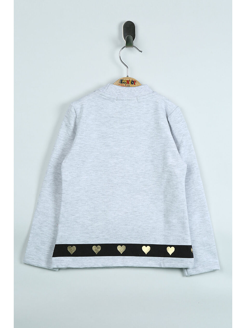 Toontoykids Gri Melanj Kız Çocuk Sweatshirt Dream Varak Baskılı - 1